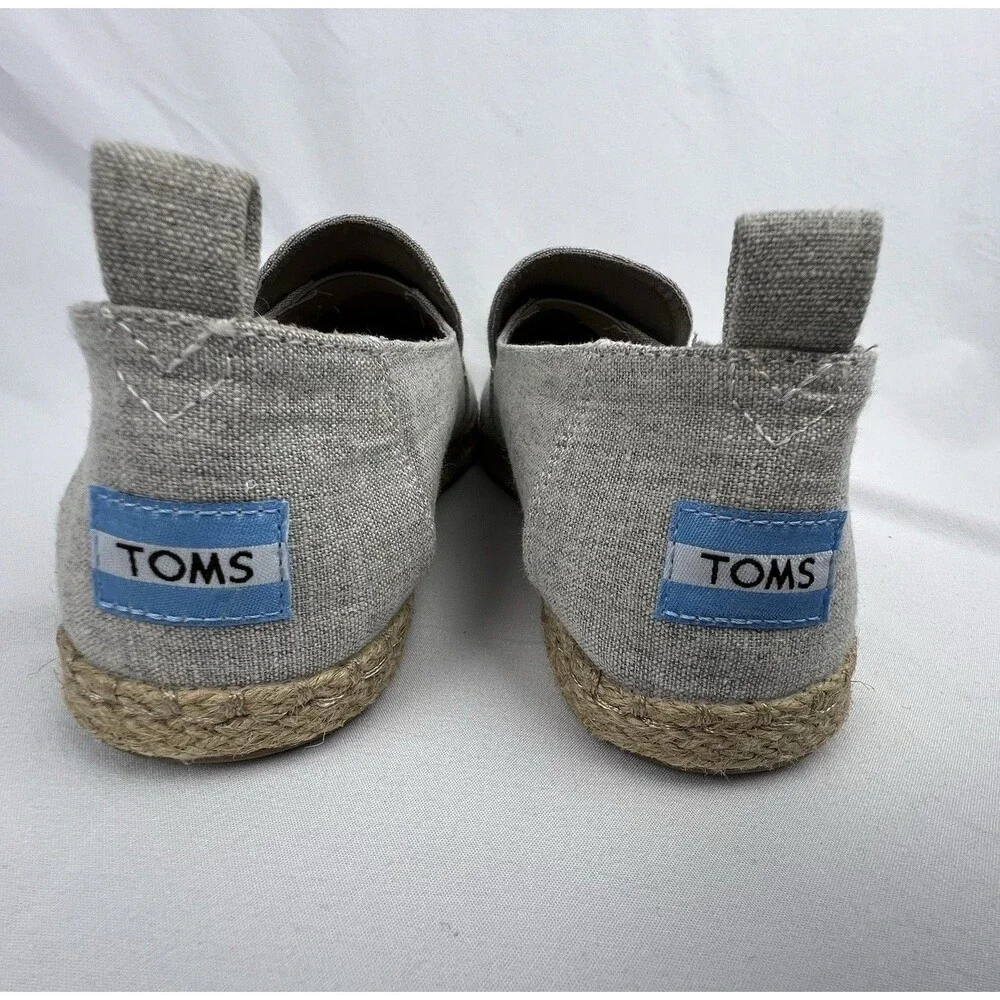 TOMS Alpargata Espadrille Gray Slub Chambray Women's 8.5 Shoes New!
